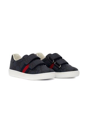 sneakers in pelle blu GUCCI KIDS | 463088FAD478454